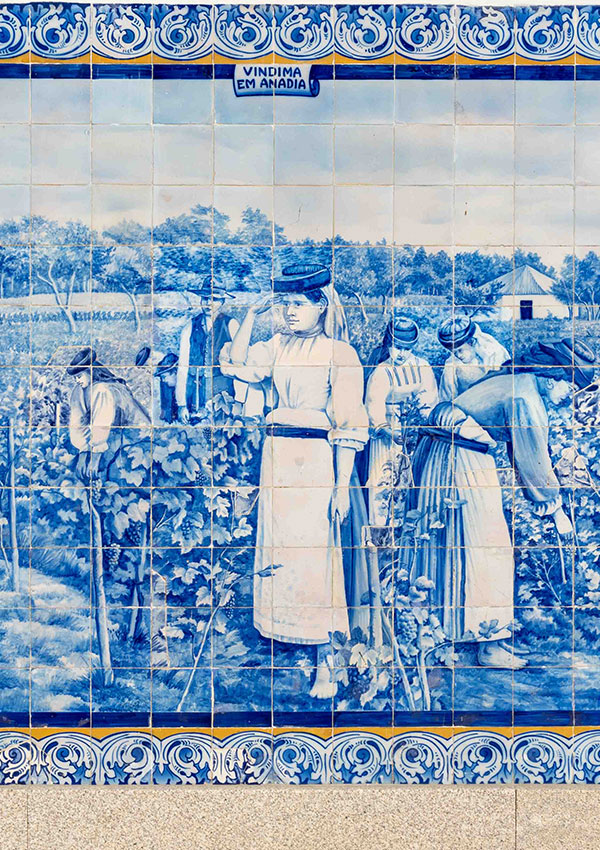 Things to do in Aveiro - azulejos at the Aveiro train station