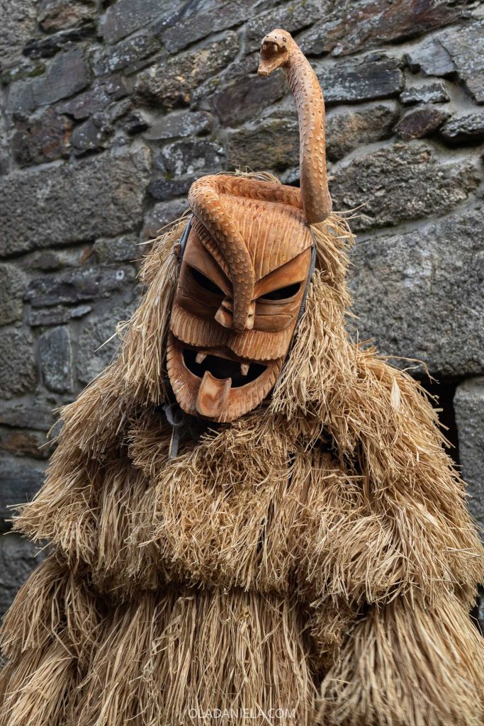 A careto at the traditional carnival celebrations in Lazarim, near Lamego, Douro Valley