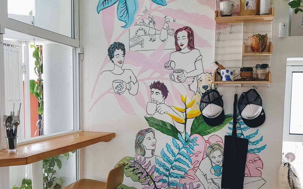 Interior of Coffee & Waves, Lagos, Portugal