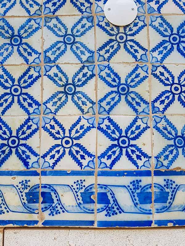 Lisbon tiles azulejos blue
