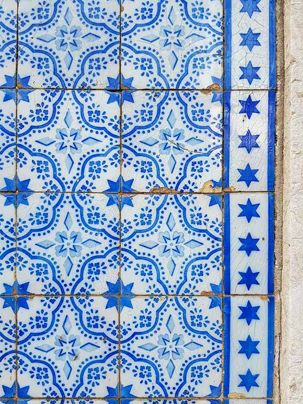 Lisbon tiles azulejos blue