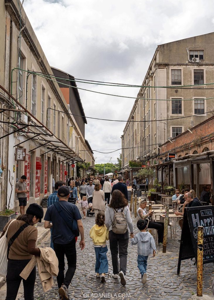 The main street of the LX Factory, Lisbon, Portugal