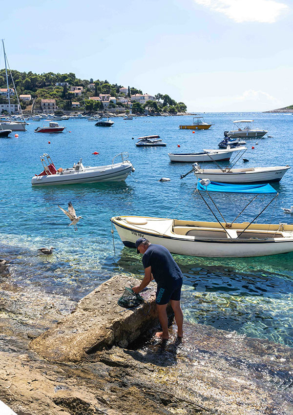 Hvar Island old town in Croatia