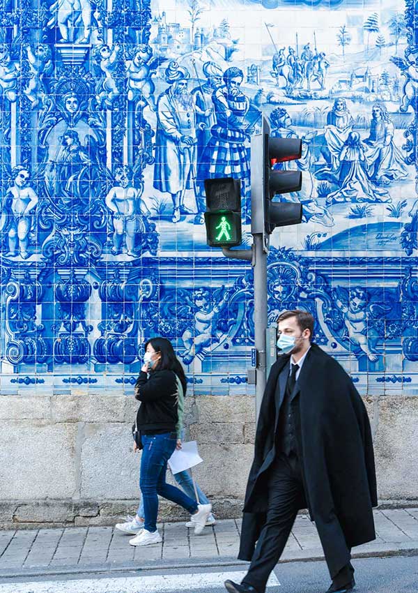 Tiles at Capela das Almas de Catarina or Santa Catarina Chapel in Porto