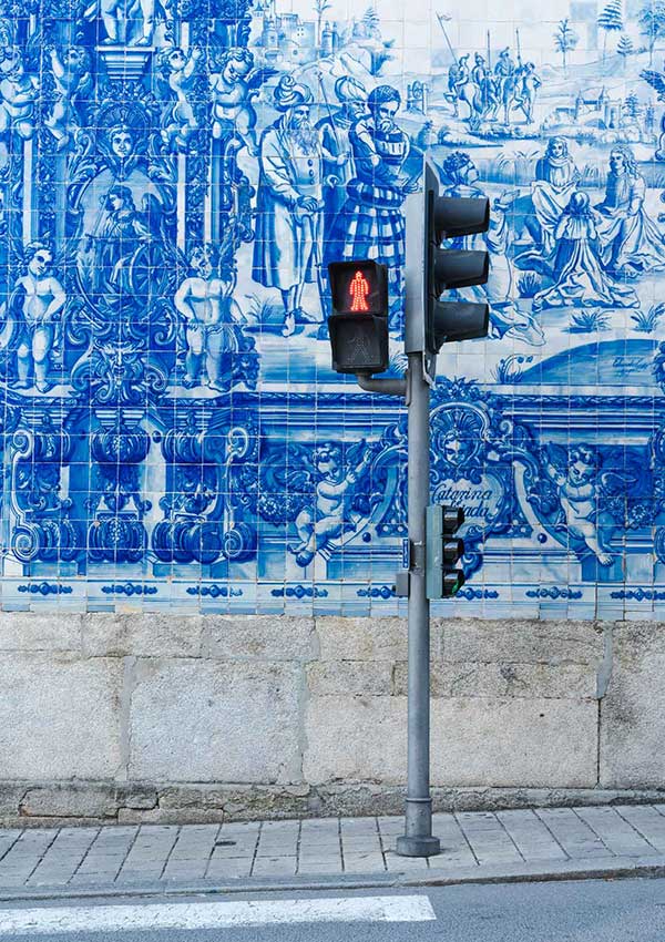 Tiles at Capela das Almas de Catarina or Santa Catarina Chapel in Porto