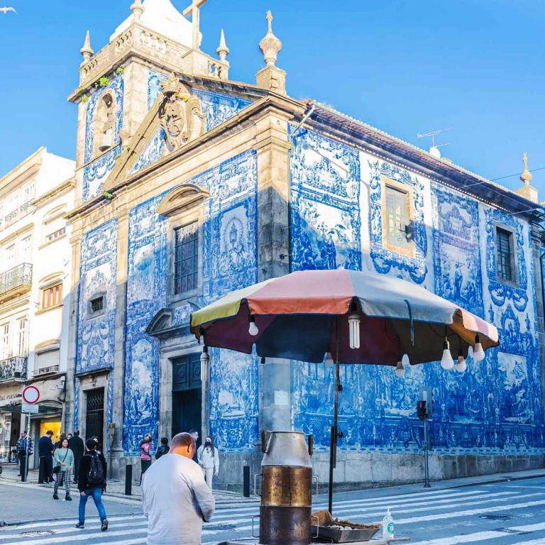 Tiles at Capela das Almas de Catarina or Santa Catarina Chapel in Porto