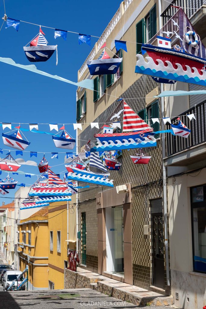 Streets decorated in Peniche