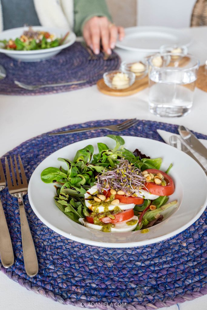 The vegetarian food at Just Flow, a Portuguese yoga Retreat is really good