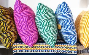 Fabricaal makes beautiful traditional Portuguese wool blankets and pillows in modern colours