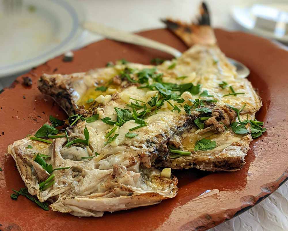 Food at Tasquinha da Muralha, Vila Real de Santo Antonio, Portugal