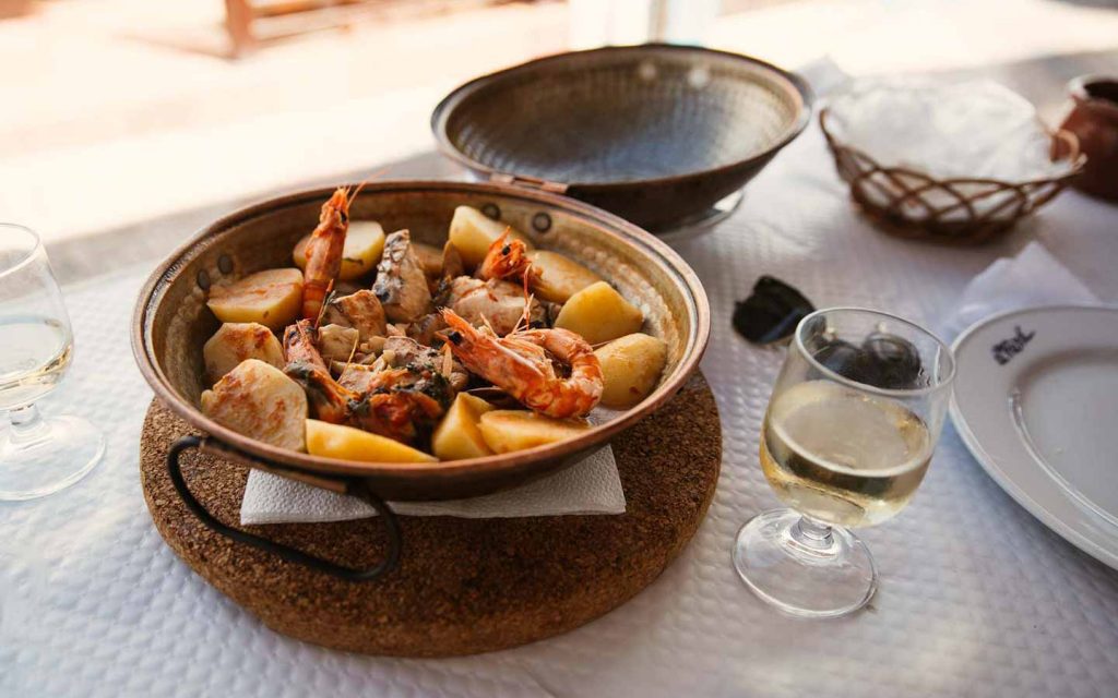 Seafood dish at Taberna da Maré, Portimão, Portugal