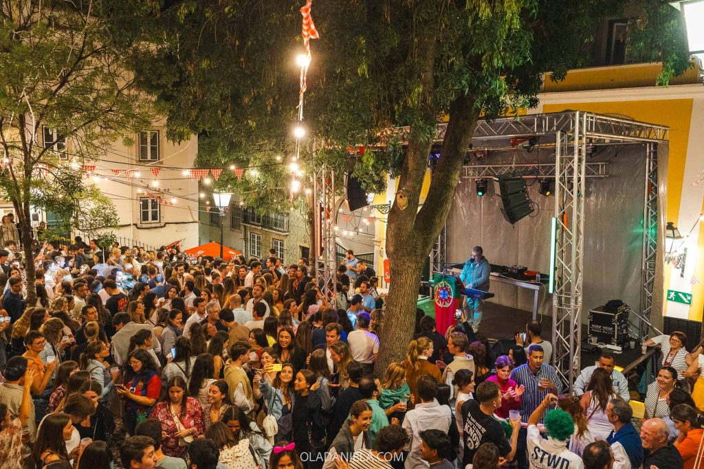 The crowds at Santos Populares in June in Lisbon