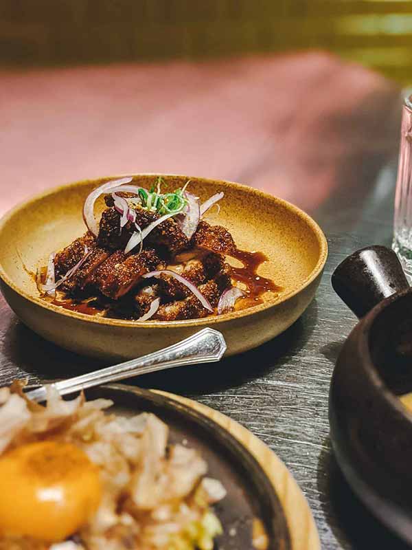 Food at Shiko restaurant, Porto, Portugal