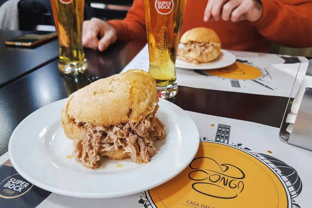 Beer and bifanas, Conga, Porto, Portugal